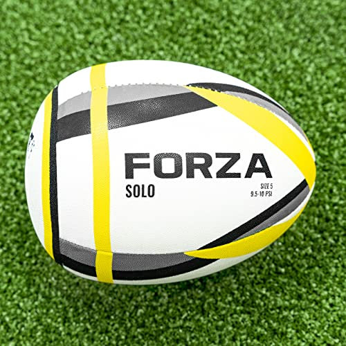 FORZA Ballon de Rebond Rugby - Ballon d'Entraînement des Réactions & Réflexes (Taille 5)