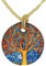 Venetiaurum - Collier avec pendentif avec illustration Arbre de Vie de Klimt en Verre de Murano Original et Argent 925 - Bijou certifié Made in Italy