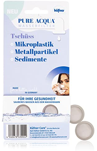 Küfner Care PURE ACQUA Wasserfilter, 2 Stück (Durchmesser Ø 21 mm) - passend für Strahlregler M 22 / M 24 - für sauberes und reines Wasser aus dem Wasserhahn