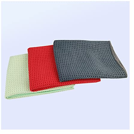 3er-Pack Mikrofaser für Fenster, Spiegel, Glasreinigungstücher, Vielseitig - Für Zuhause oder Auto - Streifenfreier Glanz - Super saugfähig - 60 x 40 cm