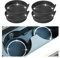 CGEAMDY Bling Auto Untersetzer Getränkehalter, Universal Bling Silikon Anti-Rutsch Einsatz Tasse Halter Untersetzer, Bling Kristall Auto Zubehor Innenraum（Schwarz）