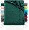 BaSaTex Cashmere Touch Plüsch Premium Spannbettlaken - SUPER Soft Flauschiges Winter Spannbetttuch Nicky Teddy - wärmendes Bettlaken | 140x200-160x200 cm | Farbe: Dunkelgrün