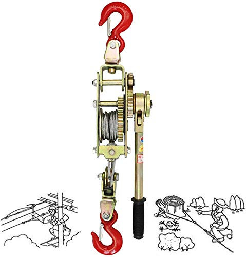 Manual Geared Hand Winch, Cable Ratchet Puller Winch, Portable Come Along Hauling With Brake, Lever Hoist Power Puller For Trailer Tug, Use Effort (Size : 4T)