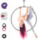PRIORMAN Lyra Hoop Aerial Hoop Set mit Aufhängung Hardware Single Edelstahl Hoop Circus Hoop Great for Dancing Studio, Aerial Fitness (DE-Silver-90#25)