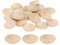QUARKZMAN 20Pcs Bouchons à Bouton en Bois, 20mm/0,79 Bouchon de Trou de Vis en Bois Dur, Capuchons en Bois de Dôme, Bouchon en Bois pour Meubles, Travail du Bois, Artisanat (25mm x 20mm)