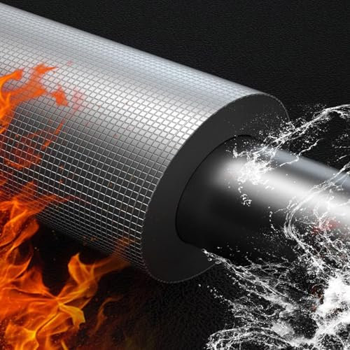 LRHELPBNR Aislamiento De Tuberías Flexible, Aire Acondicionado Tubería De Aislamiento Térmico Negro, Algodón Aislante De Tubería De Agua Papel De Aluminio(89mmx50mmx1m)