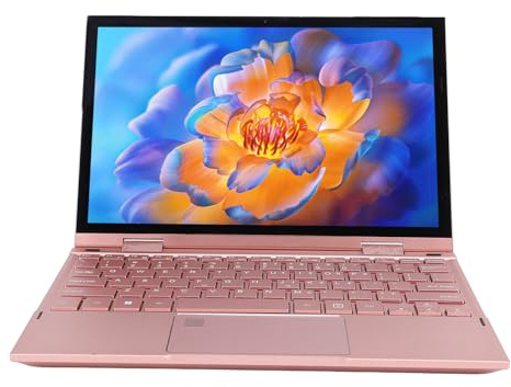 Petit Ordinateur Portable, Ordinateur Portable à écran Tactile Rabattable à 360 Degrés 10,95 Pouces pour la Création Quotidienne (Prise UE)