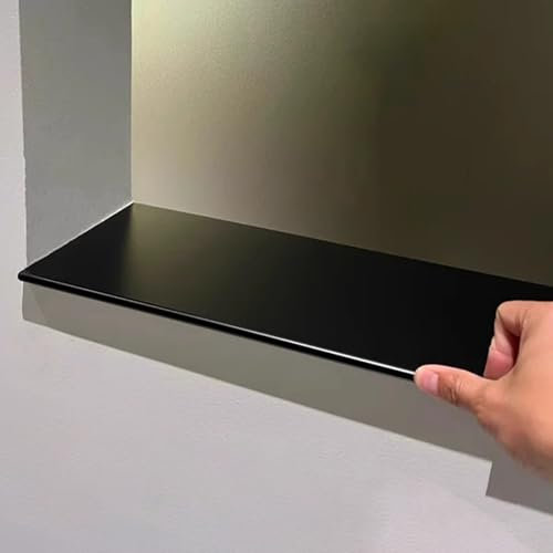 Mirrored Metal Window Sill Cover Protector for Home Office Black 1 Height Countertop Wrap 59.1 x 7.9in