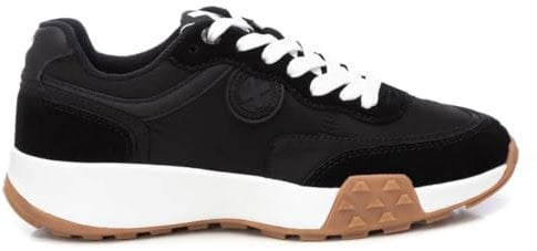 XTI - Zapatilla Mujer Negro - Calzado Cómodo y Versátil - Moda Casual - Modelo 14361201 (Talla 40)