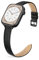 Tuocal Schmal Lederarmband Kompatibel mit Apple Watch Armband 38mm 40mm 41mm 42mm(Series 10), Schlank Echtes Leder Armband für iWatch Series 10 9 8 7 6 5 4 3 2 1 SE Damen, Schwarz & Schwarz