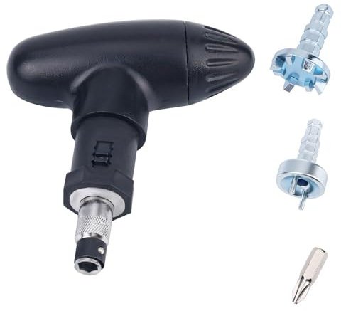 Gosknor Golf Shoe Spike Wrench, Universal Shoes Ratchet Action Cleats Removal Adjustment Tool Kit for Golf Shoes, Durable Zinc Alloy Plastic Handle Spikes Replacement Tool