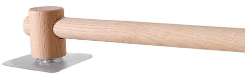 Bastone For Tende Sottile In Legno Massello, Senza Forature, For Piccole Finestre, Asta Telescopica, Adesivo, Senza Tracce, Semplice, Asta Singola, Resistente E Portante(70cm)