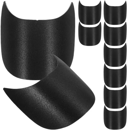 Amosfun Hat Visor Inserts with Sleek Design Black Curved Plastic 10pcs Replacement Baseball Cap Brim Accessories, Sturdy Hat Shaper for Baseball Caps for Sports and Outdoor Use