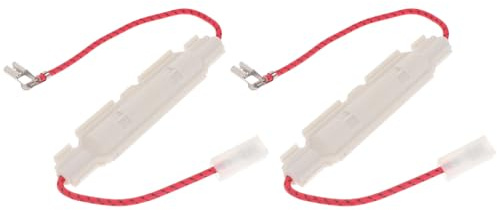 Lurrose Fusible Haute Tension pour Micro-ondes 5kv 0,85a en Plastique Blanc, Accessoire de Remplacement Solide, Lot de 2 Pièces pour Four à Micro-ondes