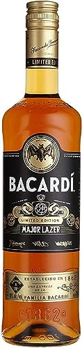 BACARDÍ Limited Edition ‘Major Lazer’ Rum, 40% ABV, 70cl / 700ml, Premium Gold Rum, Perfect for Cocktails