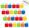 24 Pieces Party Favors Bags, 13 x 10.2 Inches Big Size Multifunctional Reusable Non-woven Tote Gift Bags with Handles For Kids Birthday Favors,Shopping Bag,Rainbow party, 6 rainbow Colors
