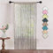 HSYLYM Stricken String Vorhang Panels Dichte Polyester Fringe Vorhang Fliegengitter Raumteiler für Tür Fenster Dekor,Natur,90 x 200 cm