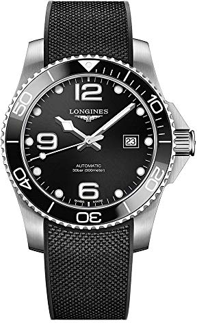 Longines Conquest Herren-Armbanduhr mit schwarzem Zifferblatt, L37824569, Modern