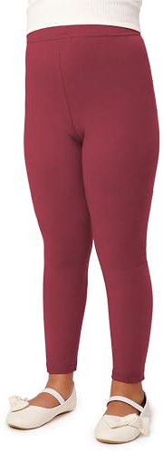 Merry Style Mädchen Lange Leggings aus Baumwolle MS10-225 (Weinrot, 128 cm)