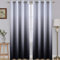 SimpleHome Rideaux occultants ombrés de 213,4 cm de long - Blanc dégradé et noir - Panneaux occultants à œillets - Isolation thermique - Rideaux de fenêtre pour salon/chambre à coucher (noir, 132,1 cm