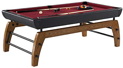 Hall of Games Edgewood 7 Ft Bar Size Pool Table with Balls and Cue Sticks