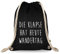 Turnbeutelliebe® Turnbeutel mit Spruch - lustige Motive & Sprüche - Bedruckt - Baumwolle schwarz - Sportbeutel - Rucksack - ca. 12 Liter - 37 x 46 cm (Die Klapse hat Heute Wandertag)