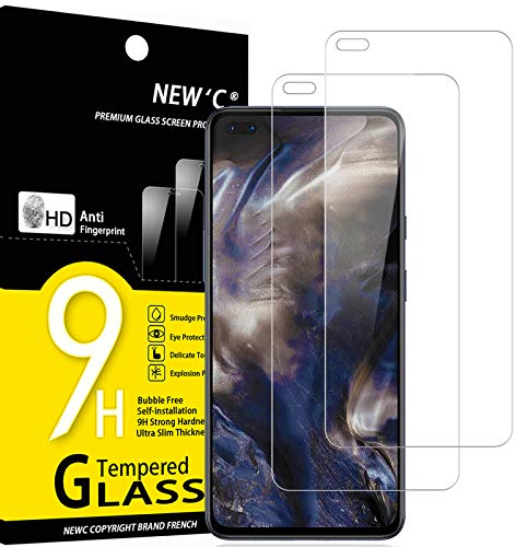 NEW'C 2 Stück für OnePlus Nord für Panzerglas, Frei von Kratzern, 9H Härte, HD Displayschutzfolie, 0.33mm Ultra-klar, Ultrabeständig