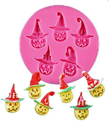 Inception Pro Infinite Stampo in silicone per uso alimentare di 6 zucche di halloween - Pasta di zucchero - Fondenti - Torte - Pancake - Muffin - Decorazioni - idea regalo
