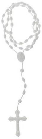 Wru Cross Rosenkranz, Plastik Rosenkranz Perlen, Leuchtende Halskette, Katholizismus Religiöser Gebetsschmuck