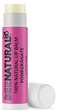 Bee Natural - 100% natürlicher feuchtigkeitsspendender Lippenbalsam, Granatapfel-Geschmack, 4,2 g