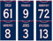 Columbus Blue Jackets Poster-Set, 6 Stück
