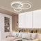 A.1.Coo LED Deckenleuchte Wohnzimmerlampe Ring Design Metall Deckenlampe Mit Fernbedienung Dimmbar Acryl Deckenbeleuchtung Kinderzimmer Lampe Esszimmer Schlafzimmerlampe Bad Flur,Weiß,3 Ringe