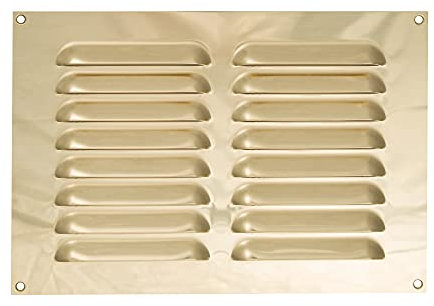 TIMCO Timloc - Brass 9x6 - Metal Internal Louvre Grille Vent Polished