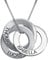 MyNameNecklace MYKA Personalisierte Russische Ring Halskette mit Gravur auf Drei Ringen aus Sterling Silber 925 / Vergoldet - Geschenk für Damen - Mutter - Freundin (925er Sterling Silber)