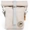 Monaco di Bavaria Lunchbag aus Kraft Papier | RACOON | Lebensmittelecht Pausenbrot Lunchbox für die Arbeit, Lunchtasche Handtasche Umhängetasche veganem Leder nachhaltig (grau)