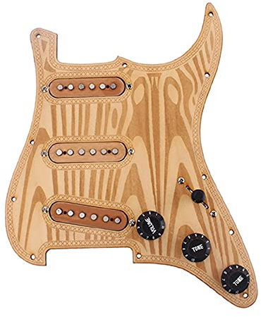 Geladener vorverdrahteter Vorverdrahtet SSS. Ahornholz Pickguard Alnico V Pickups Für Stratocaster Guitar Pickguard ​Vorverkabelt