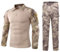 Czen Herren Tactical Shirt Militär Hemden Langarm Shirts Hosenanzüge Airsoft BDU Shirt Paintball Camouflage Outfit (FxH, L)