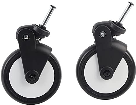 Kinderwagenräder, Gummikinderwagen Vorder- und Hinterräder Zubehör für Yoya/Vovo Wheel Kinderwagen mit Werkzeug(Ein Paar Vorderräder)