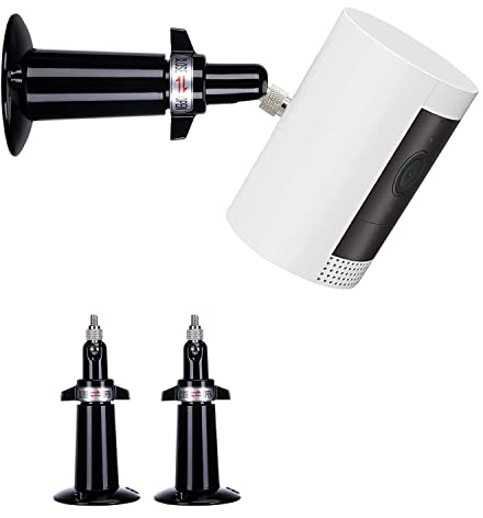 Haoyou (Metal 2-Pack) 360 Degrees Adjustable Security Wall Mount Brackets for Ring Stick Up Cam/Ring Indoor Cam/Eufy Cam/Roelink Argus/Arlo Cameras, Fits All Cameras with Standard 1/4 Threaded Holes
