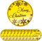 Keepaty 10 Stück Frohe Weihnachten Acryl Cupcake Toppers Schneeflocken Formen Runde Spiegel Gravierte Kuchen Topper Cupcake Dekorationen für Weihnachtsfeier (Gold)