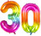 WOIRROIP Luftballon 30, 101 cm XXL Folienballon Zahl 30 Luftballons Zahl,Ballon 30 Zahlenballon,Deko Helium Ballons für Mädchen Junge Geburtstag Hochzeit Jubiläum Party Dekoration,Verlauf(30)