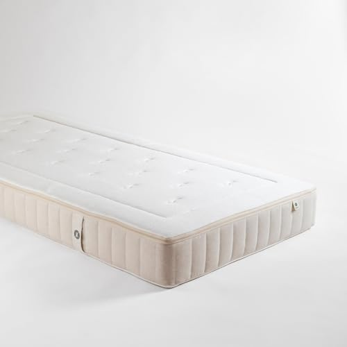 Kadolis - Kindermatratze CHANVRENATURA 90x190x17 cm - Matratze Einzelbett - 100% Naturkern - Latexmatratze mit abnehmbarem Bezug - OEKOTEX Zertifiziert