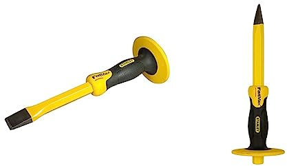 Stanley 4-18-329 Broche De Maçon 19 Mm X 305 Mm - Gamme FatMax - Acier Chrome Vanadium & 4-18-332 Ciseau Plat 30,5 cm - Gamme Fatmax - Acier Chrome Vanadium
