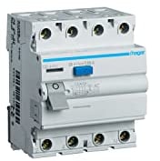 Hager - Interruptor diferencial tetrapolar (30 mA 40 A, tipo CA, terminales alineados