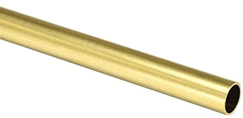 Boxonly Messing-Rundrohr, 15 mm Außendurchmesser, 1,5 mm Wandstärke, 200 mm Länge, Metall, nahtlos, gerades Rohr, H65, Kupferrohre, Rohr für DIY Handwerk