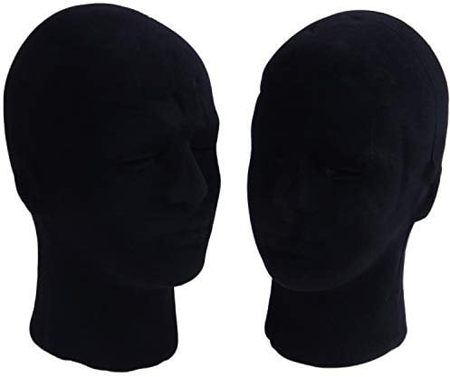 NIZEAMI Schaufensterpuppe aus Polystyrol, schwarzer Schaumstoff, 2 x Schwarz