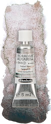 Schmincke - HORADAM® AQUARELL, Super Granulation,14 966 001 Haze Pink, 5 ml tube, very strong granulating colors, finest, super granulating watercolors