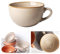 IGTOPS Tazza da caffè grande, 700 ml, grande ciotola con manico, ciotola per cereali con manico, tazza da caffè, XXL, tazza da tè in ceramica (Kaki)