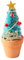 Amagogo 1/12 Puppenhaus Weihnachtsdekoration Mini Weihnachtsbaum Topf Spielzeughaus Miniatur Szene Modell
