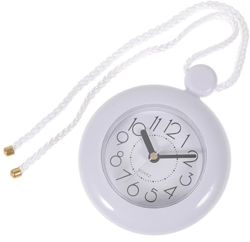 Zerodeko Badezimmer Wanduhr Wasserdicht 12Cm Runde Uhr Zum Aufhängen Für Dusche Und Feuchte Räume Batteriebetrieben Leise Bad Uhr